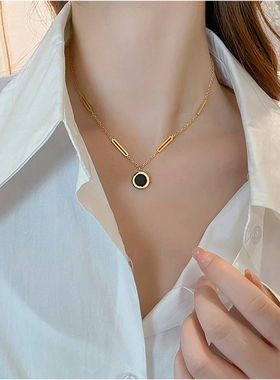 女不过敏不掉色项链锁骨链毛衣链