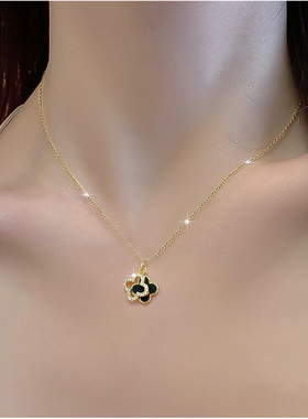 女不掉色不过敏项链锁骨链毛衣链