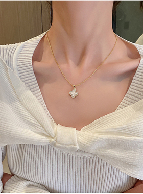 女不过敏不掉色项链锁骨链毛衣链