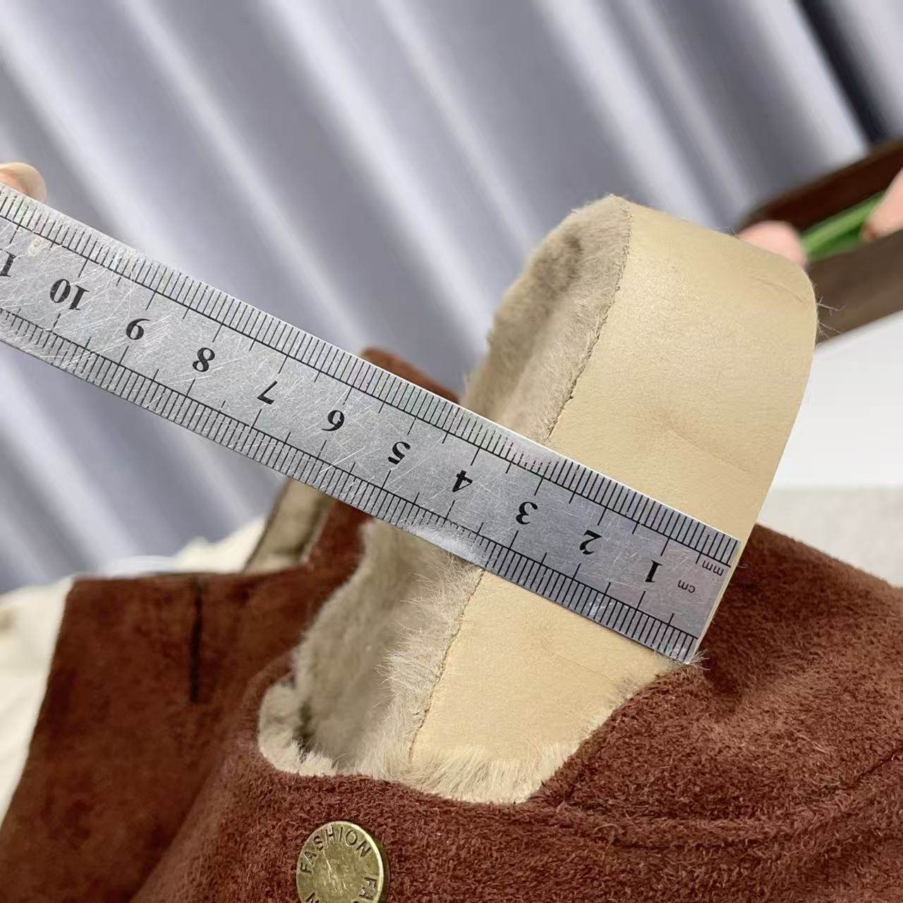 毛绒勃肯鞋女加绒两穿半拖鞋内增高厚底一脚蹬懒人鞋,淘宝优惠券,粉丝福利购,淘宝优惠卷