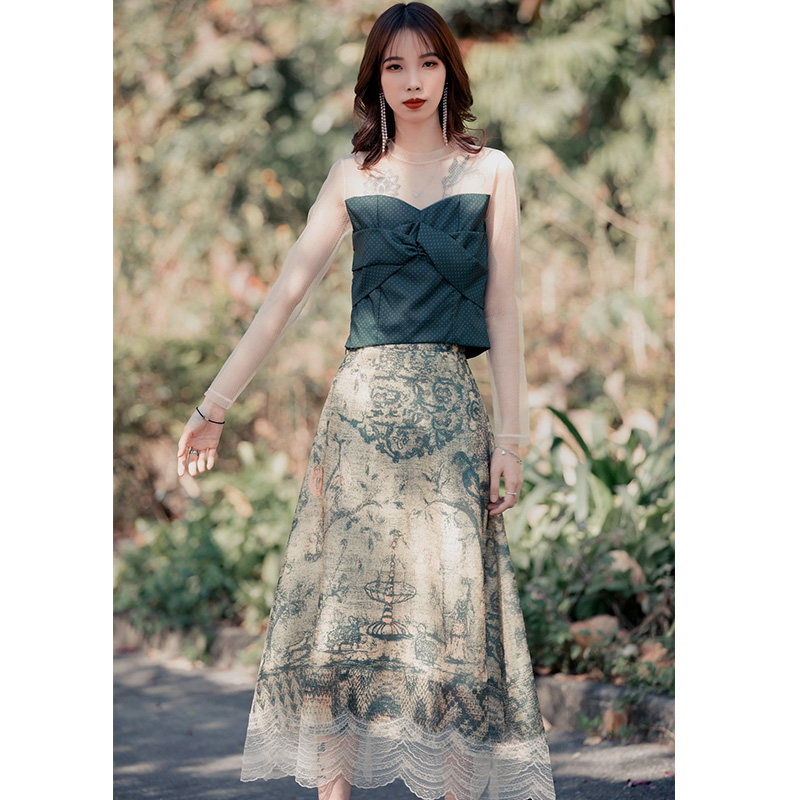 魅影仙女赫本轻熟风气质穿搭连衣裙 魅影仙女连衣裙