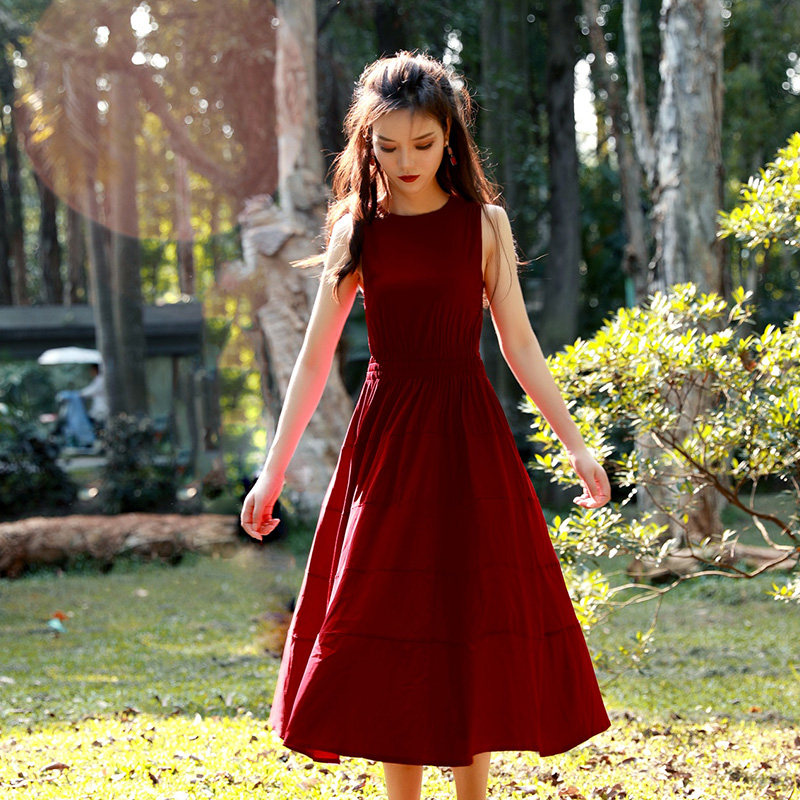 魅影仙女2020法式桔梗气质连衣裙 魅影仙女连衣裙