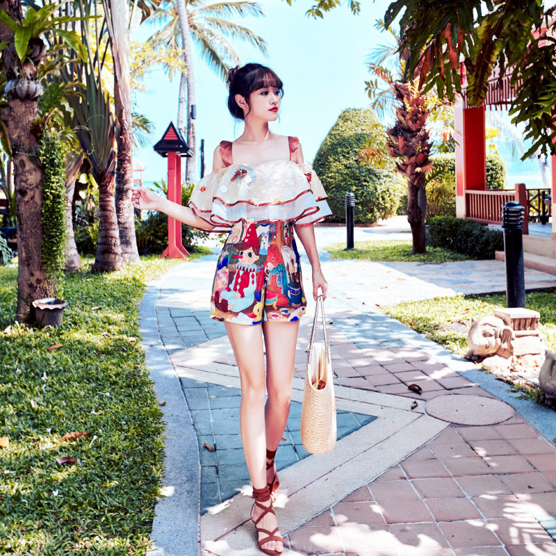 连体裤女泰国潮牌背带裤裙沙滩短裙 魅影仙女连衣裙