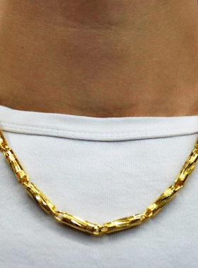 逼真风实心项链结婚饰品假黄金