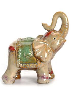 大象陶瓷工艺品客厅电视柜家居饰品摆设乔迁新居礼品大象摆件装饰