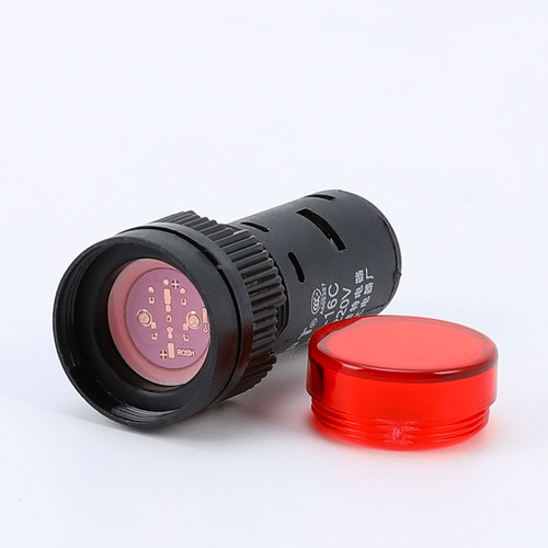 电源指示灯 AD16-16C led信号开孔16MM 24V 220V 380V 红黄绿蓝白 - 图2