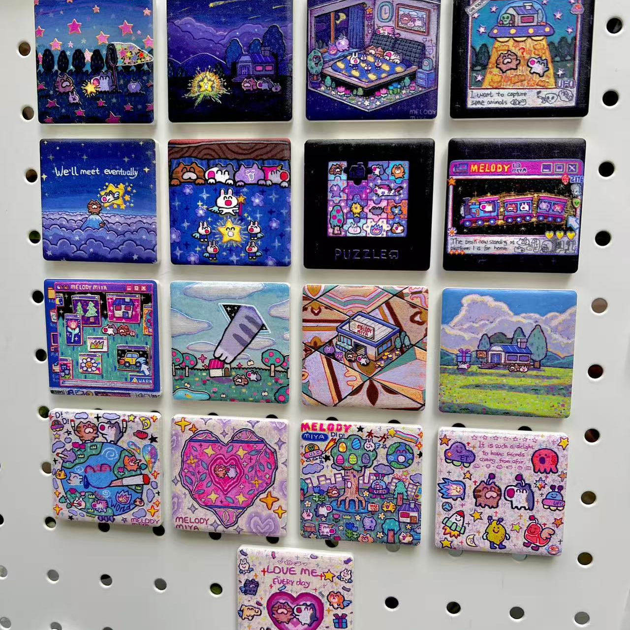 MELODY弥桠复古卡通陶瓷冰箱贴猫狗动漫IP创意磁贴装饰收藏,淘宝优惠券,粉丝福利购,淘宝优惠卷