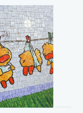 加油鸭卡通玄关过道无框画