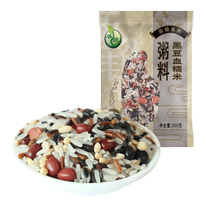 禾煜 黑豆血糯米粥料200g*2袋八宝粥五谷杂粮粥料