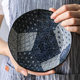 Aiyueju imported ceramic exquisite light luxury blue and white plate