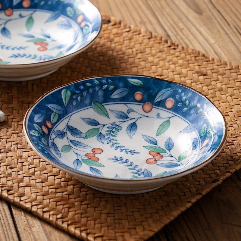 日本进口陶瓷米饭碗红樱桃碗盘碟套装组日式吃饭碗面碗调料碗菜盘,淘宝优惠券,粉丝福利购,淘宝优惠卷