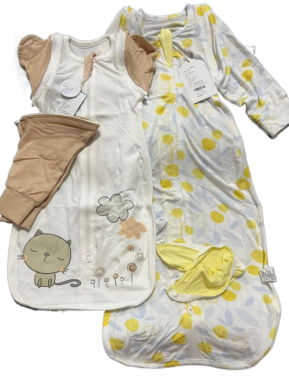外贸原单夏季宝宝空调房防惊跳投降状安全感襁褓两用睡袋