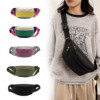 Summer outdoor lightweight multi-functional contrasting color mobile phone chest bag