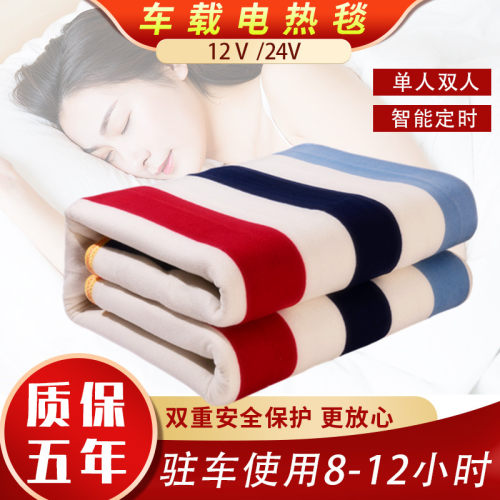 车载电热毯12v车用单人双人房车安全24v伏大货车卧铺加热垫电褥子 - 图0