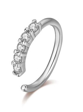 Single-row Miniature Zircon Nose Rings for Women Fine Drill