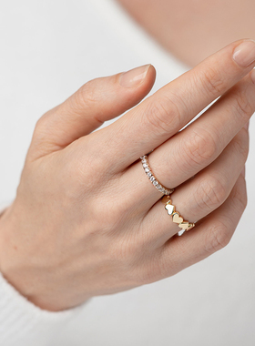 Stainless Steel Heart Rings For Women Propose Engagement