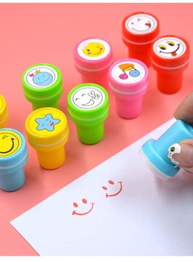 10Pcs Christmas Pattern Self-ink Seal Stamps DIY Scrapbook