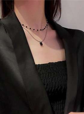 Choker Necklace for Women Double Layer Beads Necklace Gift