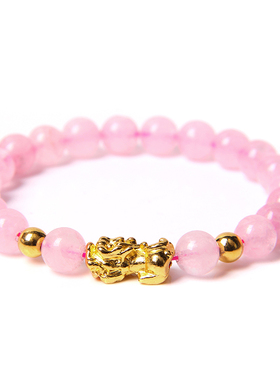 FenShui Stone Beads Bracelet Pink Cat Eye Bead Bracelets