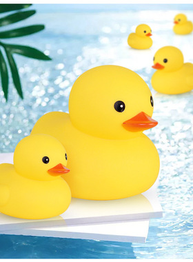 Cute Duck Baby rattle Bath toys Squeeze animal Rubber toy