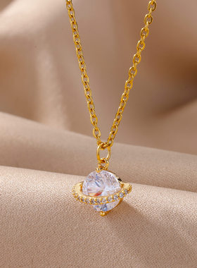 Evil Eye Sun Necklace for Women Gold Color Chains Stainless