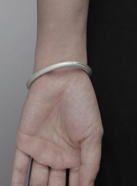 KAMMERHOPA 设计师品牌C形环925纯银手镯做旧小众男女同款新品