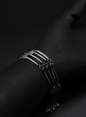 kammerhopa男女可925银做旧手链