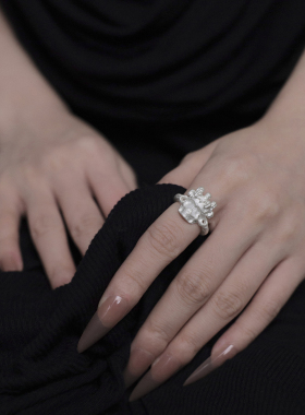 kammerhopa 小众设计师品牌925银戒指骷髅堆叠细节感指环男女新品