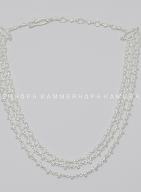 kammerhopa设计师品牌925银项链小号骷髅多层次感项链锁骨链新品