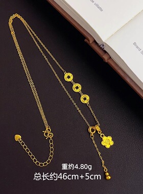 沙金碎冰冰有钱花锁骨链久不掉色