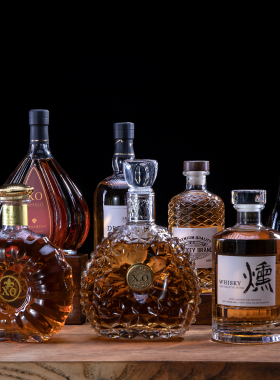 玻璃酒柜摆件欧式道具酒装饰品