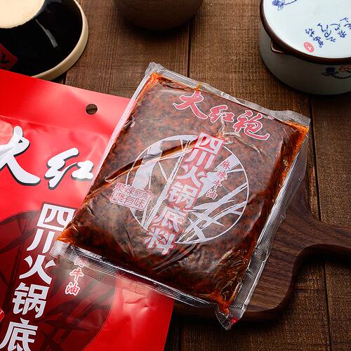 大红袍四川火锅底料300g*1袋麻辣牛油火锅底料毛血旺麻辣烫烧牛肉 - 图2