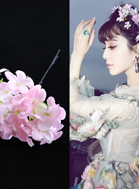 古装汉服发梳花朵发夹花仙子发饰