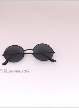 复古风圆形炫彩反光太阳眼镜包邮