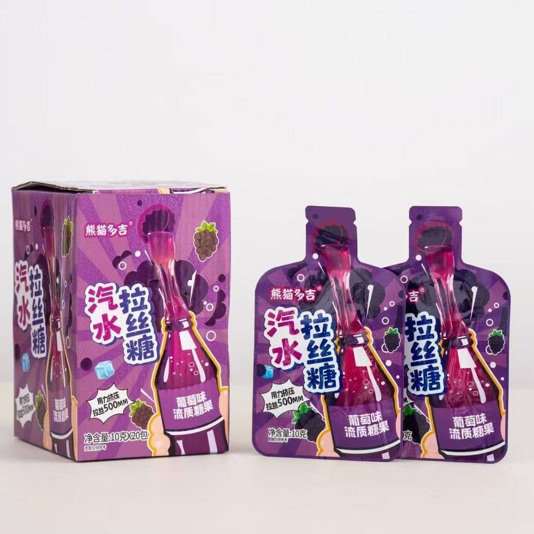 网上爆款熊猫多吉汽水拉丝糖葡萄可乐青柠味流质糖果零食挤牙膏糖,淘宝优惠券,粉丝福利购,淘宝优惠卷