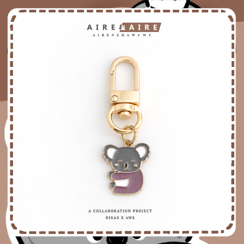 可爱考拉钥匙扣卡通包包耳机保护套挂件书包u盘防丢挂饰钥匙圈 - 图0