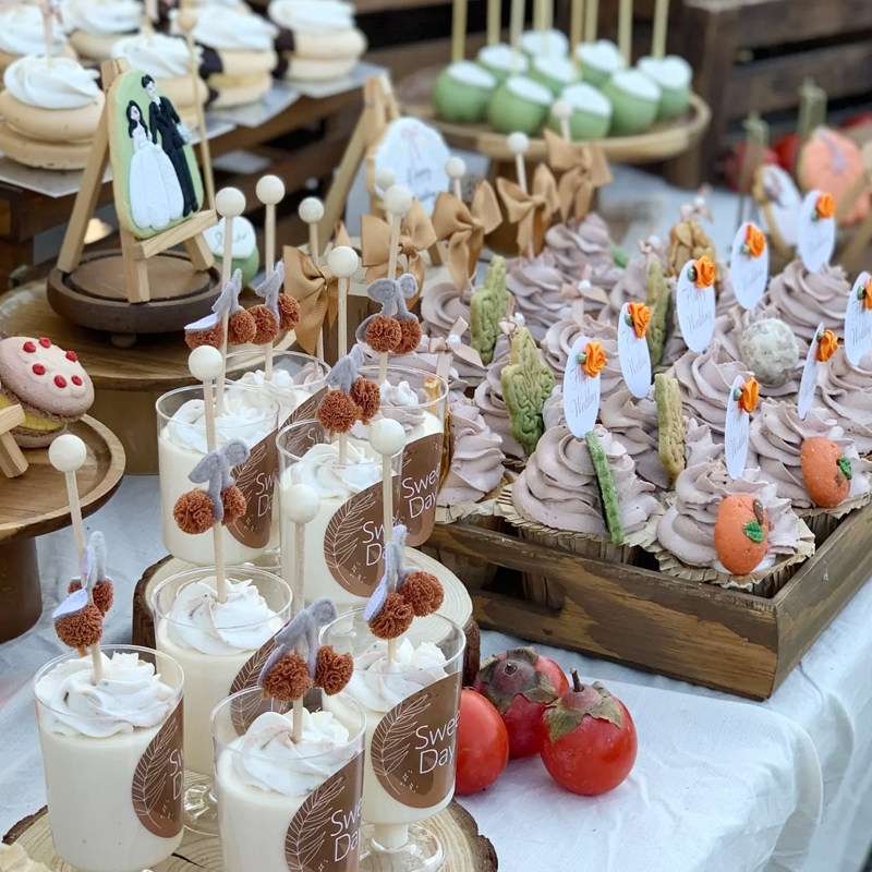 生日甜品台 美拉德色系咖啡 巧克力棕插牌纸杯蛋糕插件,淘宝优惠券,粉丝福利购,淘宝优惠卷