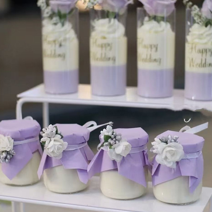 紫色系18岁女孩成人礼甜品台装饰插件布丁装饰慕斯杯贴纸升学宴,淘宝优惠券,粉丝福利购,淘宝优惠卷