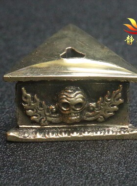 纯铜金刚橛底座藏式居家手工