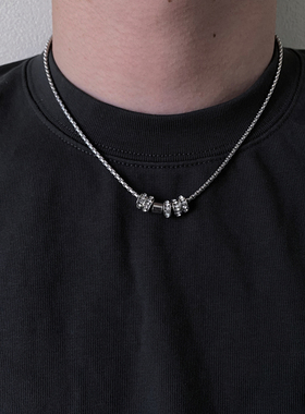 洗澡可戴钛钢不掉色男款项链女生冷淡风嘻哈小众设计情侣款毛衣链