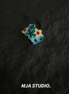 Vintage古着花朵情侣戒指