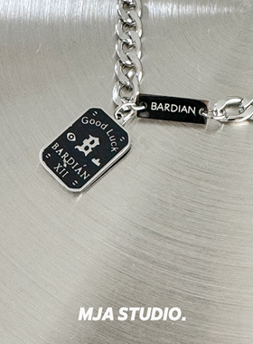 好运铭牌男女情侣项链