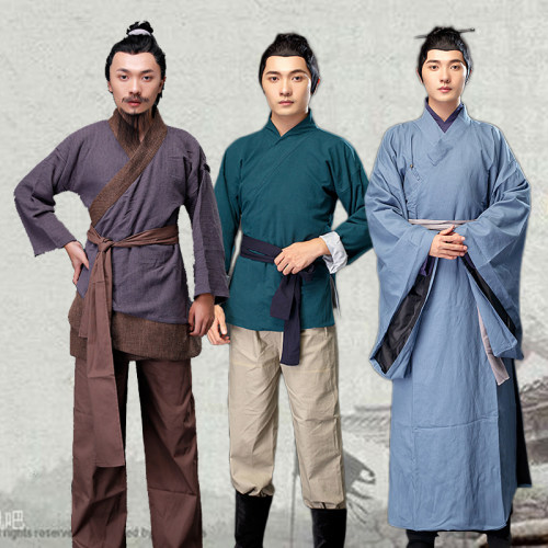 古装男古代平民百姓戏服掌柜医生郎中小二师爷家丁下人村民演出服 - 图1