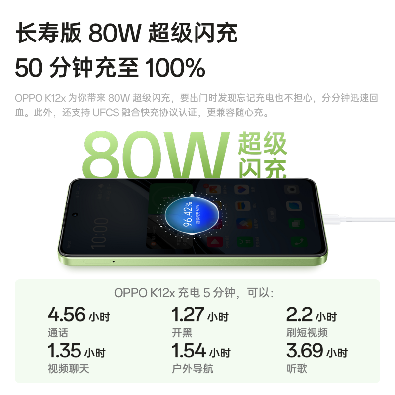 新品上市 OPPO K12x 拍照智能长寿版80W超级闪充新款电竞游戏oppo官方旗舰店正品学生备用机老人机oppo k12x - 图2