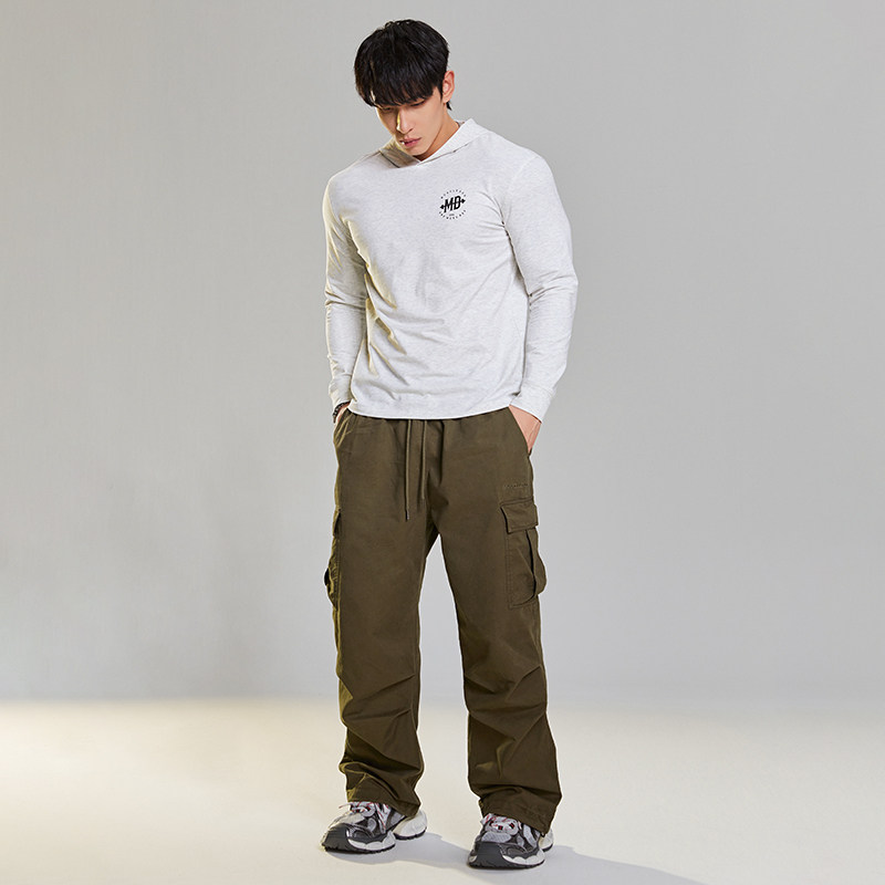 肌肉狗 连帽运动t恤男春季新款修身简约弹力长袖训练服健身衣服,淘宝优惠券,粉丝福利购,淘宝优惠卷