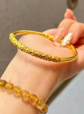 新款国风哪吒乾坤圈手镯金包银