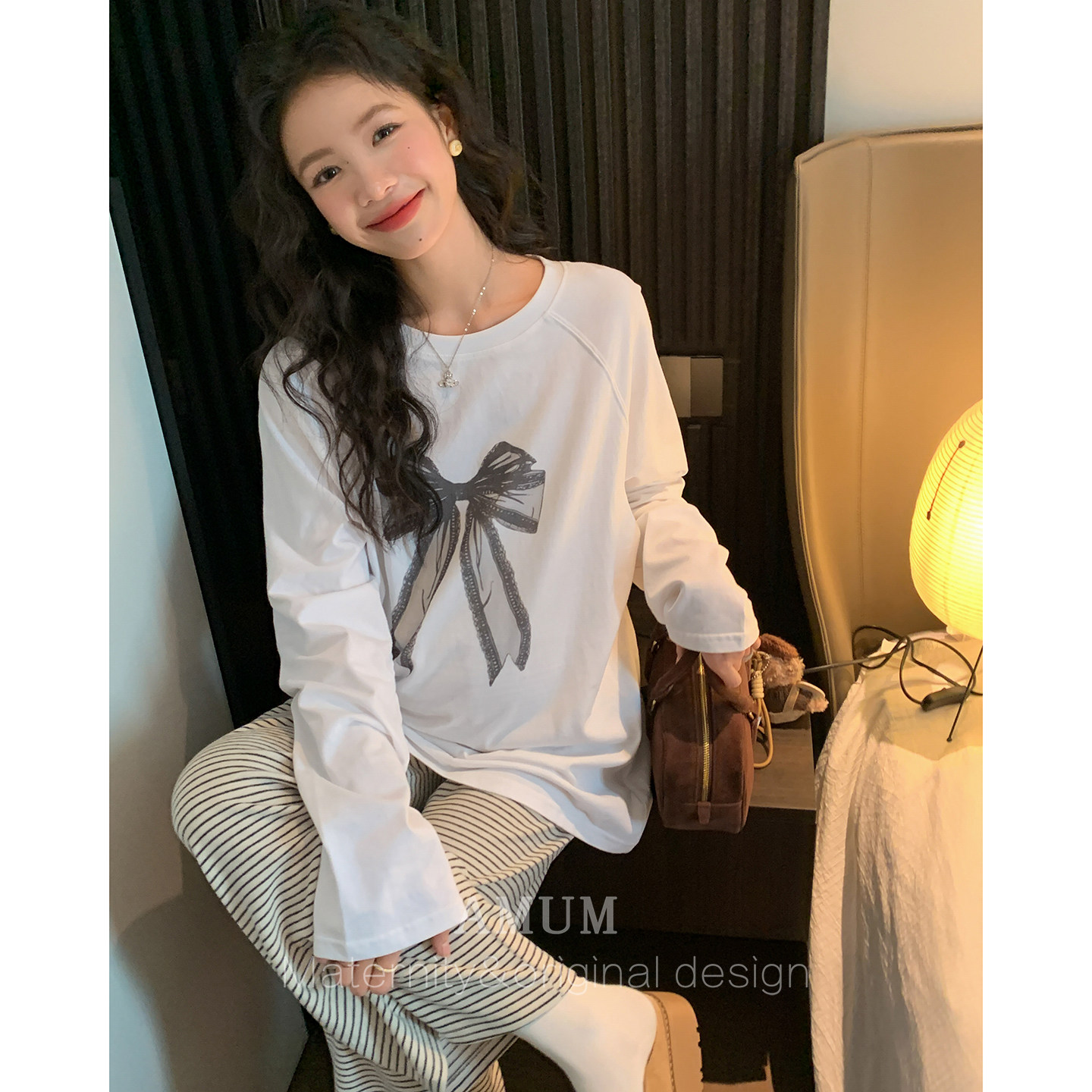 ◆AMUM孕妇装◆舒适好好搭~针织条纹休闲裤垂坠感松紧高弹遛弯裤,淘宝优惠券,粉丝福利购,淘宝优惠卷