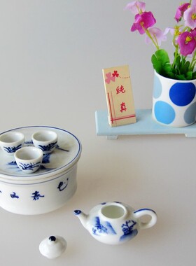 小茶具茶壶装饰品模型陶瓷袖珍