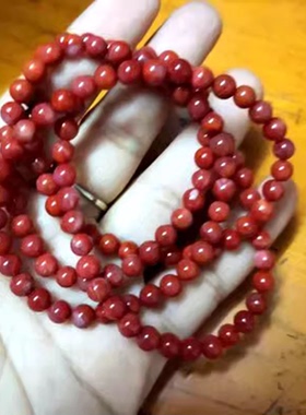 玛瑙老型珠青海烟紫玉