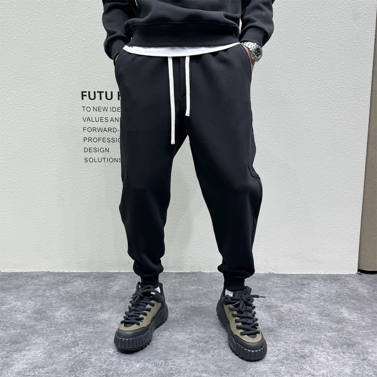 原创日系复古束脚休闲运动卫裤男秋冬新品宽松立体剪裁流行哈伦裤,淘宝优惠券,粉丝福利购,淘宝优惠卷